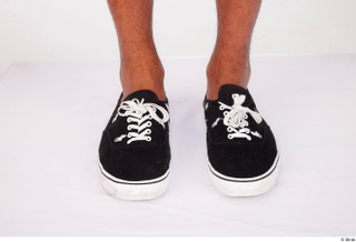 Nabil black lace-up sneakers casual foot 0001.jpg